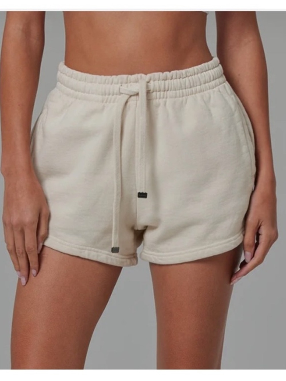 Talentless Cream Sweat Shorts Size L 100% Cotton